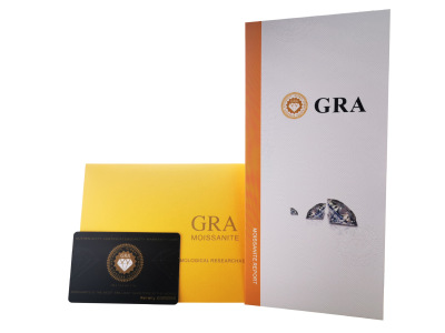 Of large number Sell wholesale GRA Morsang certificate Black card Wuzhou Man-made gemstone Morsang Loose yellow certificate