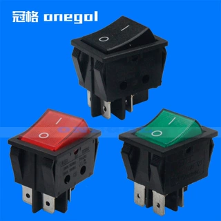 RS606 16A/250V 32*25四脚二档船形开关KCD4翘板开关带灯发电机