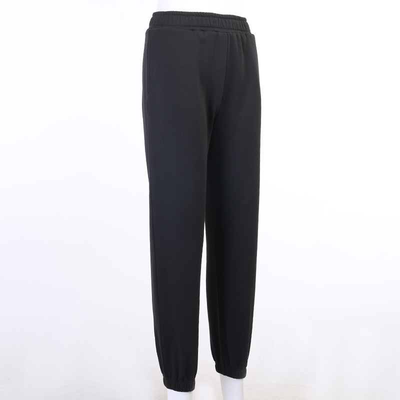 fashion rhinestone letter trim slim-fit trousers  NSSU13564