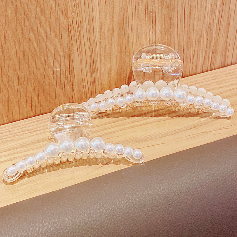 South Korea Pearl Catch Clip Half Catch Hair Clip Girl Clip Head Hairpin Hair Accessories Wholesale Nihaojewelry display picture 6