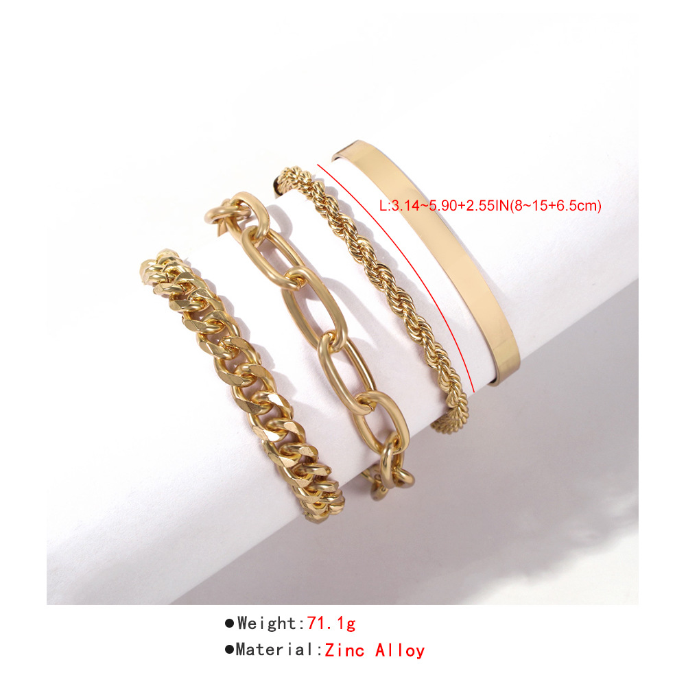 Fashion New Women's Bracelet Alloy Thick Bracelet Fashion Gold Bracelet Nihaojewelry display picture 1