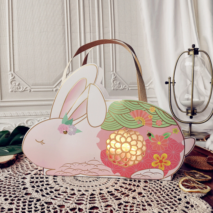 2020年创意玉兔中秋月饼盒6粒空盒冰皮流心月饼蛋黄酥包装盒礼盒|ms