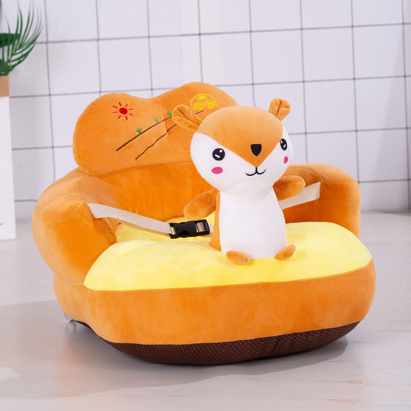 Al por mayor de los niños pequeño sofá asiento de dibujos animados bebé aprendizaje Silla de peluche de juguete bebé asiento de seguridad regalo de cumpleaños