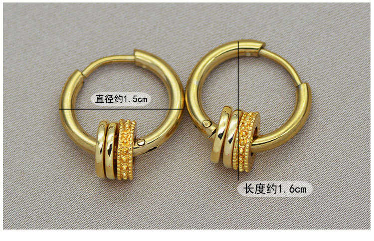 Fashion Non-fading Stainless Steel Earrings Simple Earrings display picture 4