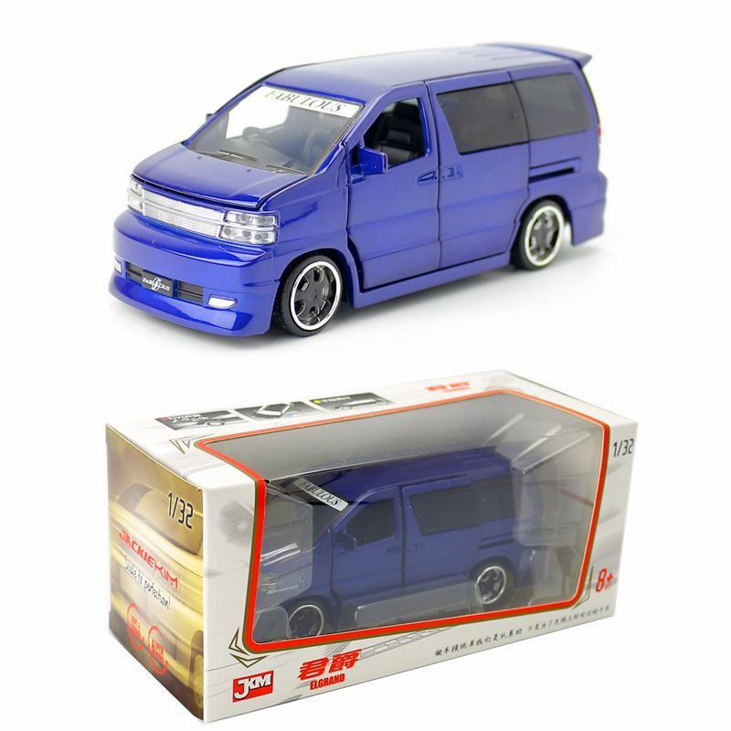 JKM toy alloy car model 1:32 Nissan junjue MPV business car van acousto-optic five-door