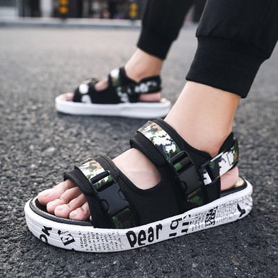 2020夏季新款凉鞋男士户外休闲大码潮流韩版百搭成人沙滩鞋凉拖鞋|ms