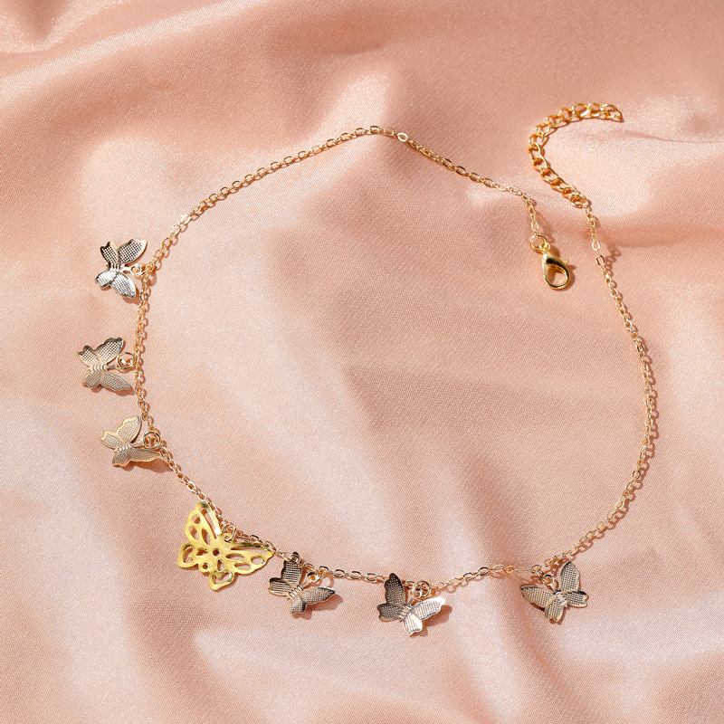 Butterfly Necklace Hollowed Out Personalized Minimalist Style_voghion.com