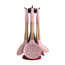 【厂家销售】时尚简约粉红系列硅胶厨具6件套 SL0062 厨房用品