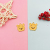 Metal accessory, earrings, pendant, with little bears, wholesale