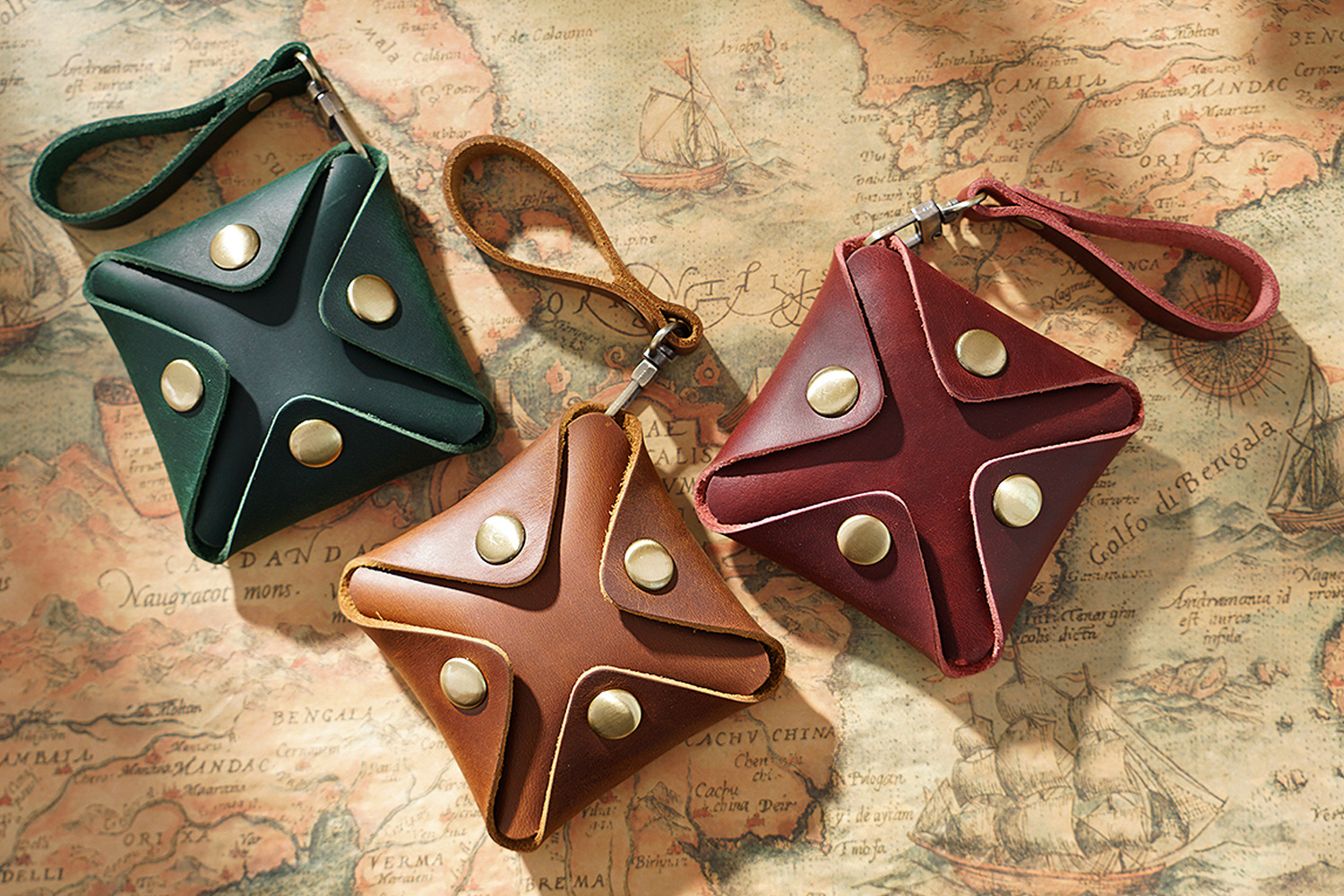 30g Weight Hidden Buckle Closure Type Coin Purse Bags Type Street Occasion Genuine leather Material Unisex Solid Color Genuine Leather Hidden Buckle Coin Purses