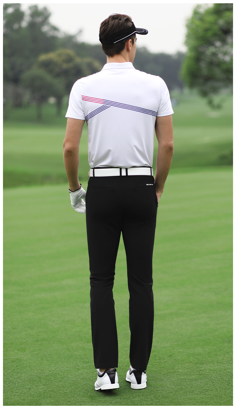 Quần golf nam dài mùa hè PGM thoáng khí ôm dáng — Quần dài màu xám KUZ083, Quần dài đen KUZ083, Quần dài màu trắng KUZ083 chi tiết 9
