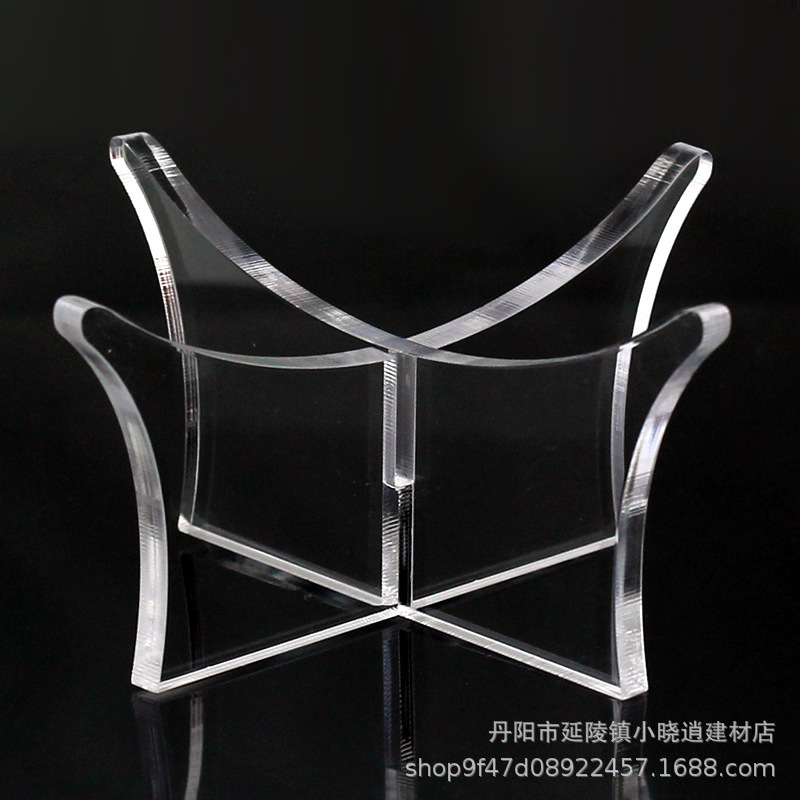 Ball holder base football volleyball basketball bracket ball display stand sports shop transparent acrylic ball base