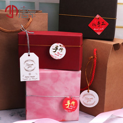 燙金裝飾吊牌 純手工 thank you 手作 hand made紅色 裝飾小卡片