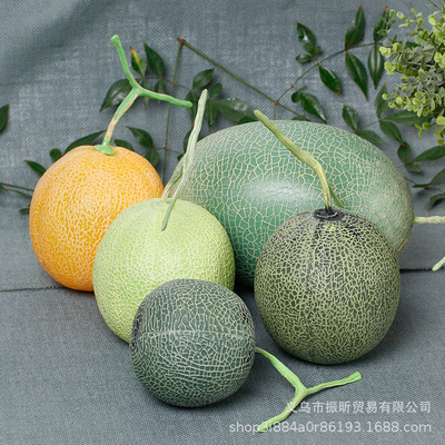 K春夏秋冬批发仿真水果模型高仿真哈密瓜塑料假水果模型0.4