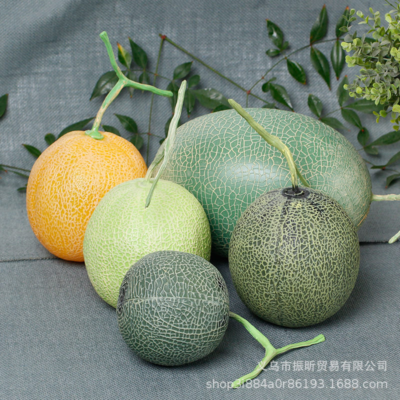 K春夏秋冬批发仿真水果模型高仿真哈密瓜塑料假水果模型0.4