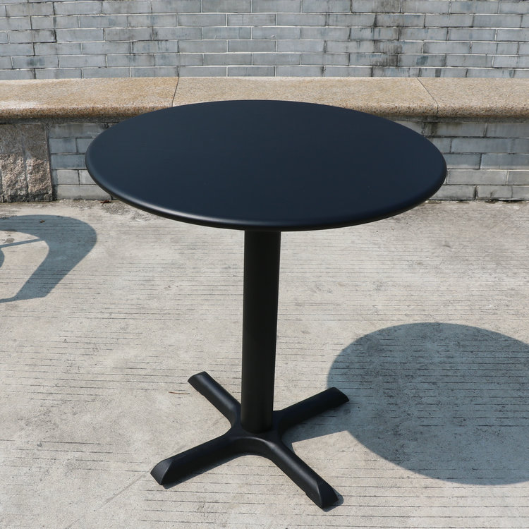 Foshan Factory Outlet Outdoor coffee table black Iron art round table Rattan Tables and chairs Thirty-five Set of parts courtyard furniture