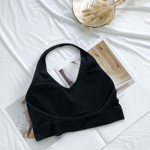 High quality sexy U-shaped large backless invisible underwear for women with small breasts, halter neck, beautiful back suspender bra, girl vest summer