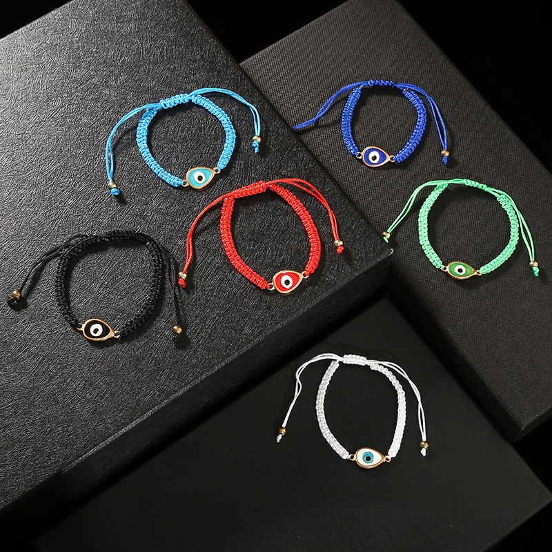 Fashion Eye Alloy Rope Enamel Unisex Bracelets display picture 1