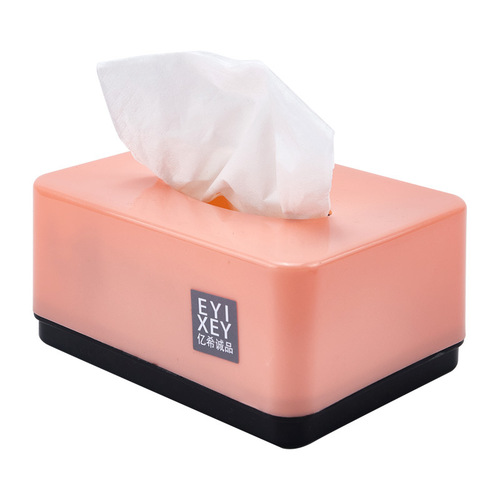 Scandinavian Thick Paper Towel Box for Restaurants, Hotels, Catering, Rectangular Commercial Plastic Tissue Box with Advertising Print