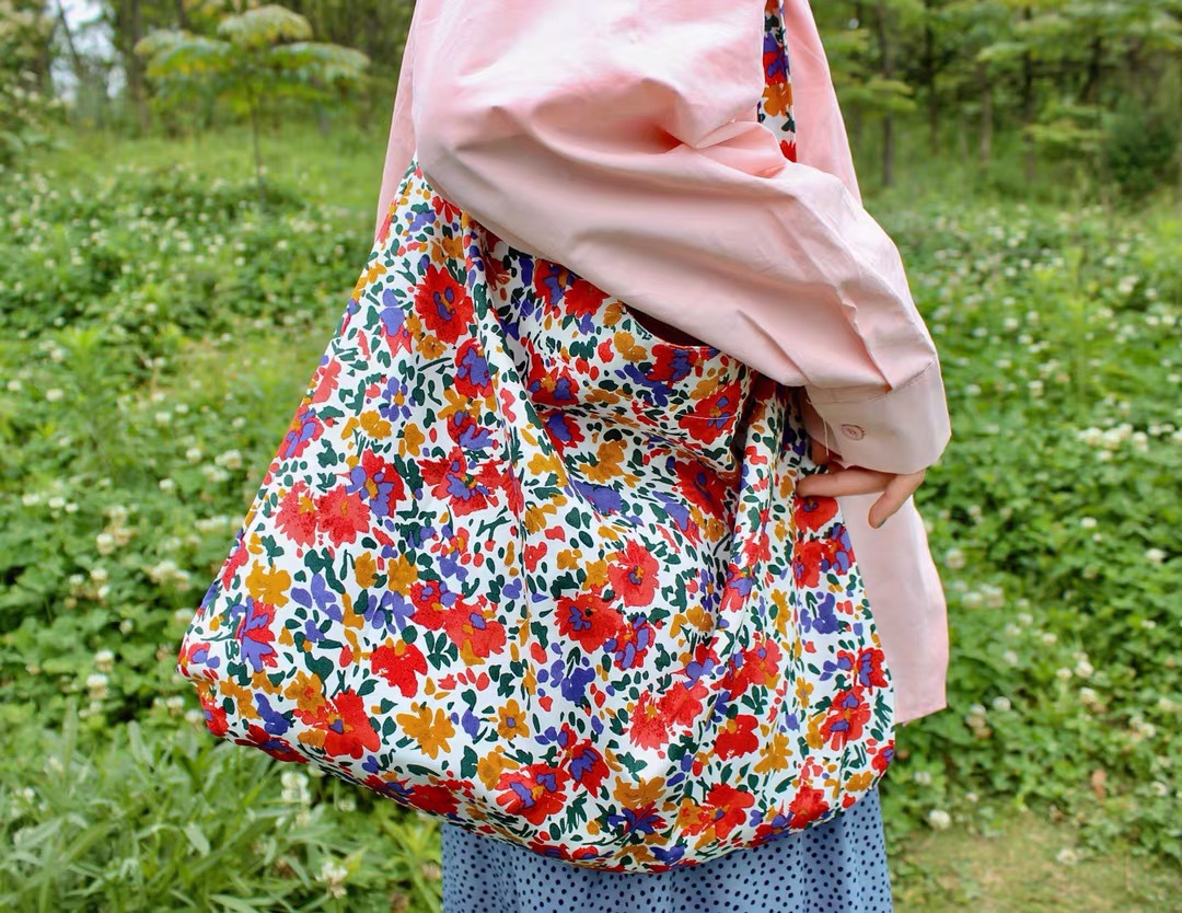 Women's Medium Cotton Flower Vintage Style Streetwear Square Open Square Bag display picture 20