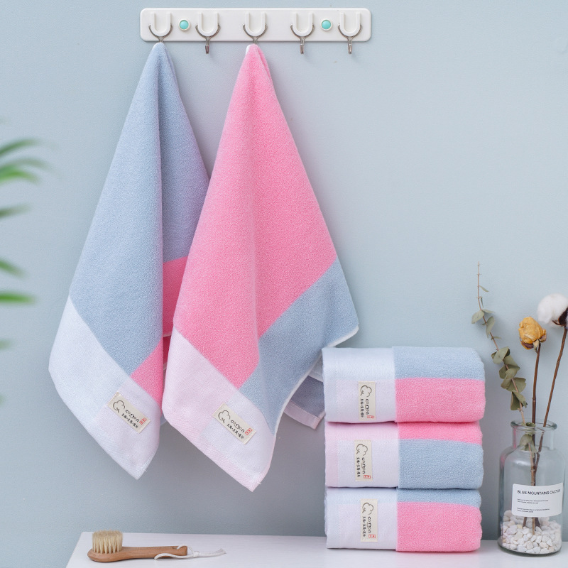 高阳加厚毛巾简单瞬吮吸水面巾股纱家用可定制logo礼品洗脸巾|ru