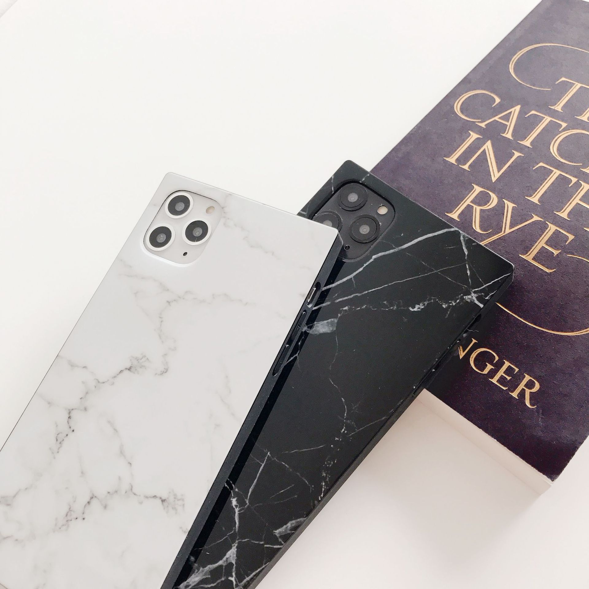 Square Marble Phone Case For Iphone Soft Anti Drop Cover_voghion.com