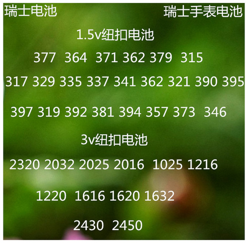 Swiss watch battery 377sr626sw 364sr621sw 371sr920sw 362sr721sw