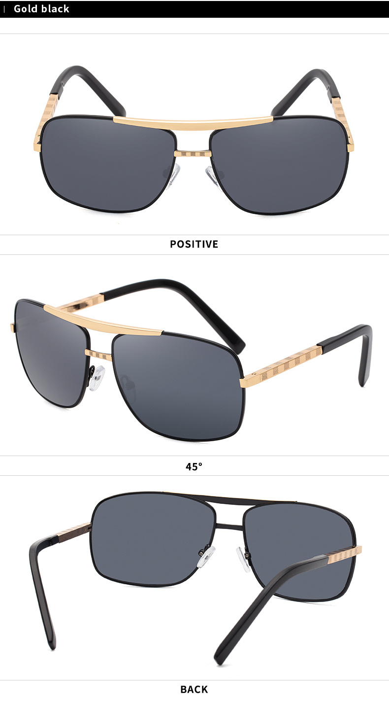 Title 8, Herren Retro Metall Sonnenbrille mit Stretch