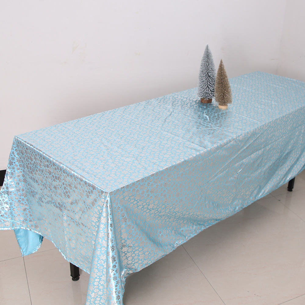 Christmas Decorative Tablecloth Dining Table Tablecloth Snowflake Coffee Table Cover Cloth Christmas Sanding Tablecloth_voghion.com