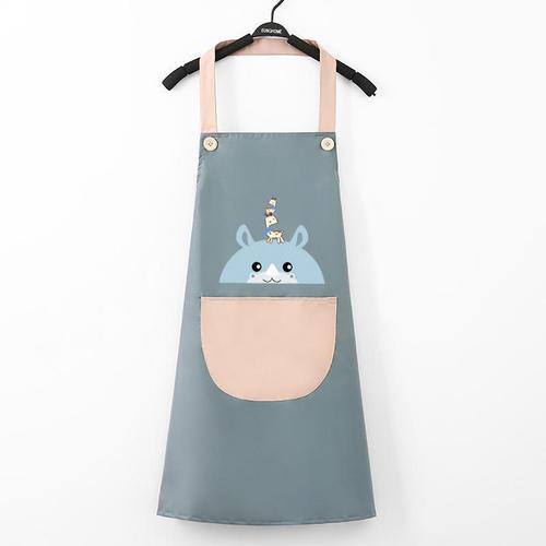 Household apron women's fashion kitchen waterproof and oil-proof internet celebrity work clothes Korean version smock adult men wholesale