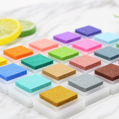 國產G-litter珠光單方印台 橡皮章手賬雕刻印泥 閃光迷你印泥