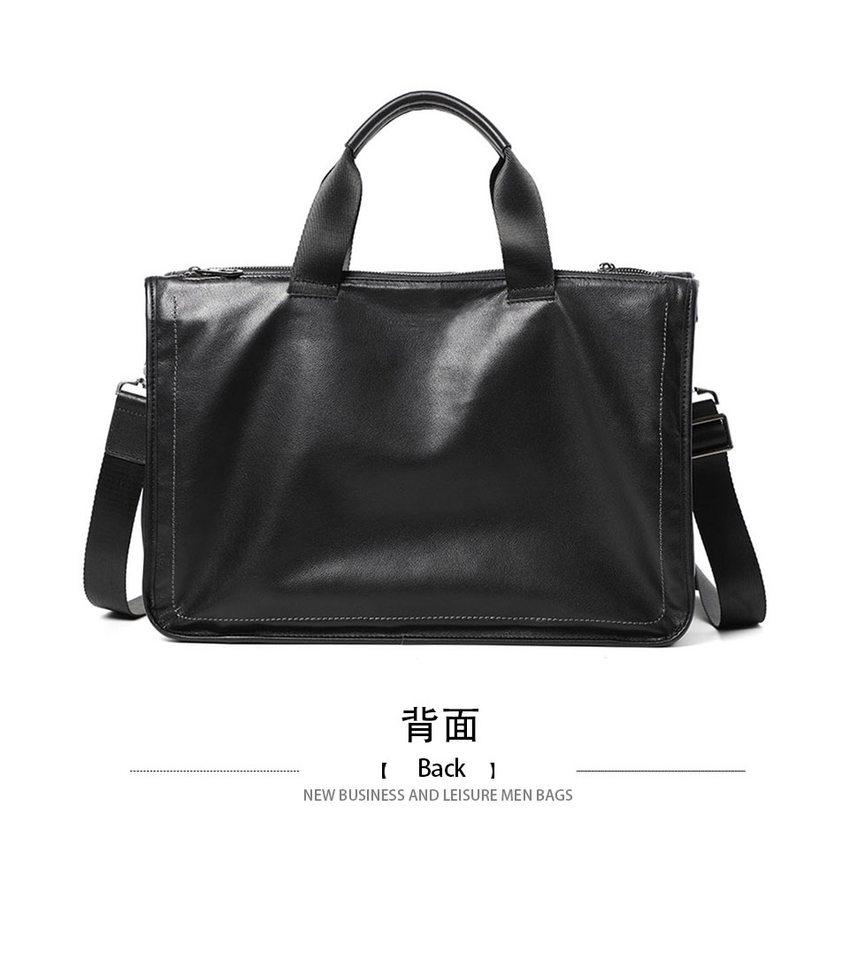 Túi xách tay nam da thật dệt da bò mềm, cặp đeo chéo một vai công sở 42×28,5×14 cm — Dệt da bò cỡ nhỏ, Dây trang trí da bò cỡ lớn, Da bò lớn dệt, Dệt Da Cừu Cỡ Nhỏ chi tiết 20