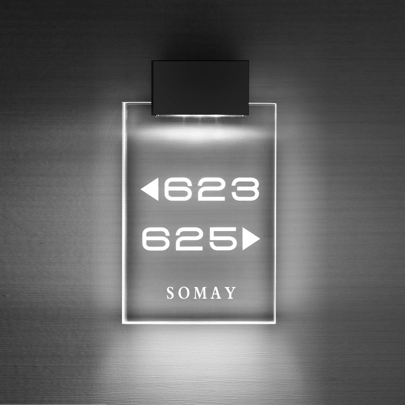 星级酒店门牌标识牌KTV包房号码牌会所房间号指示牌发光高亮夜视