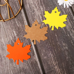 Thanksgiving Maple Leaf Decorated Tags Party Labels DIY Baking Gift Message White Cardstock Tags