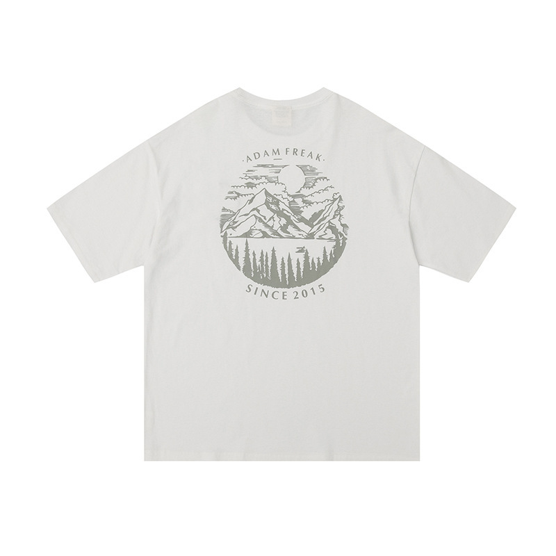 RUIIENRS x ADAM FREAK 2023 AW autumn fashionable embroidered printed short T-shirt HK019