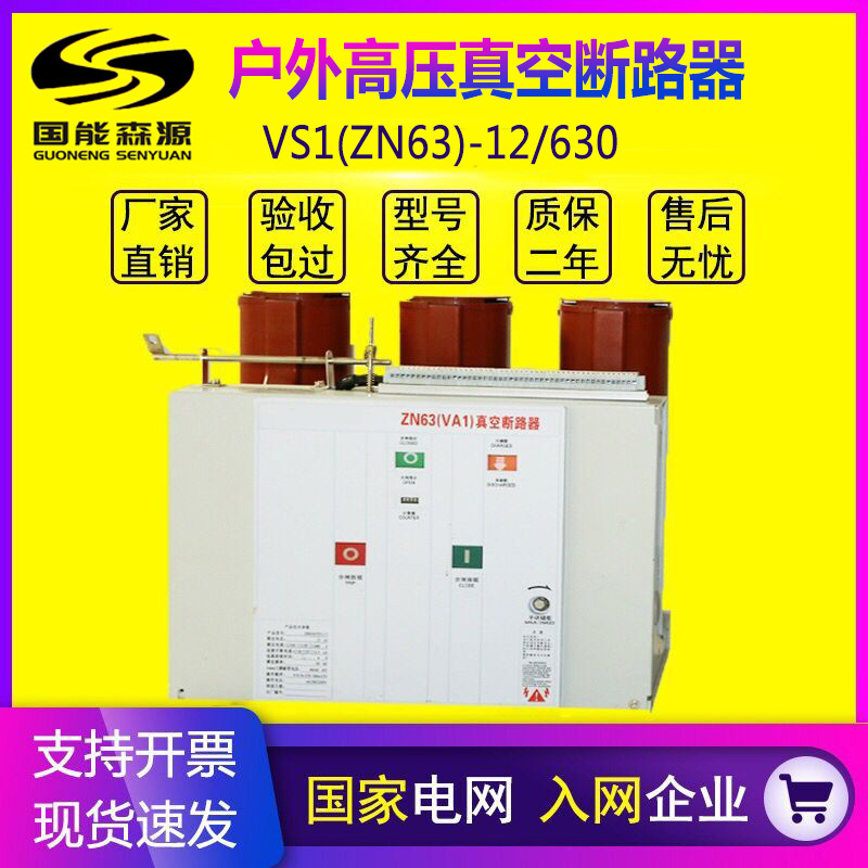 国能VS1-12/630-20户内高压真空断路器固定式10KV空气隔离开关