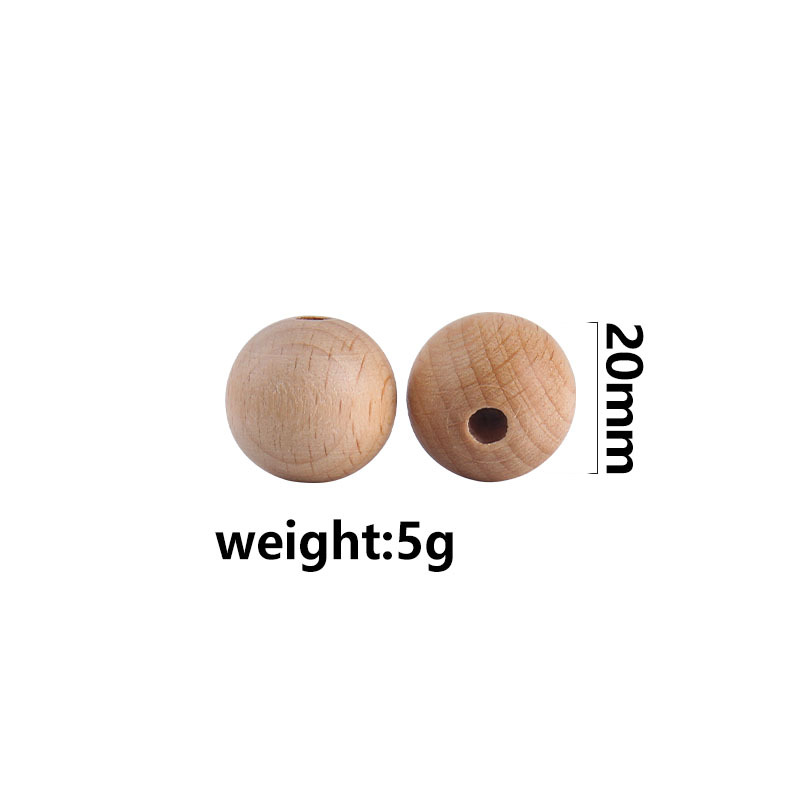 9 ~ 20mm de color Haya granos redondos juguete molar mordedor pulsera collar cadena chupete DIY accesorios la joyería