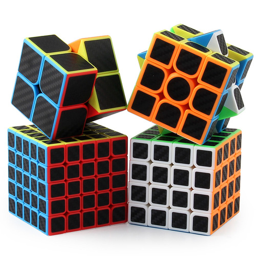 [Magic Dragon Magic Cube] Demonic Cultural Carbon Fiber 2345 Rubik's Cube Frosted First Level Puzzle Rubik's Cube