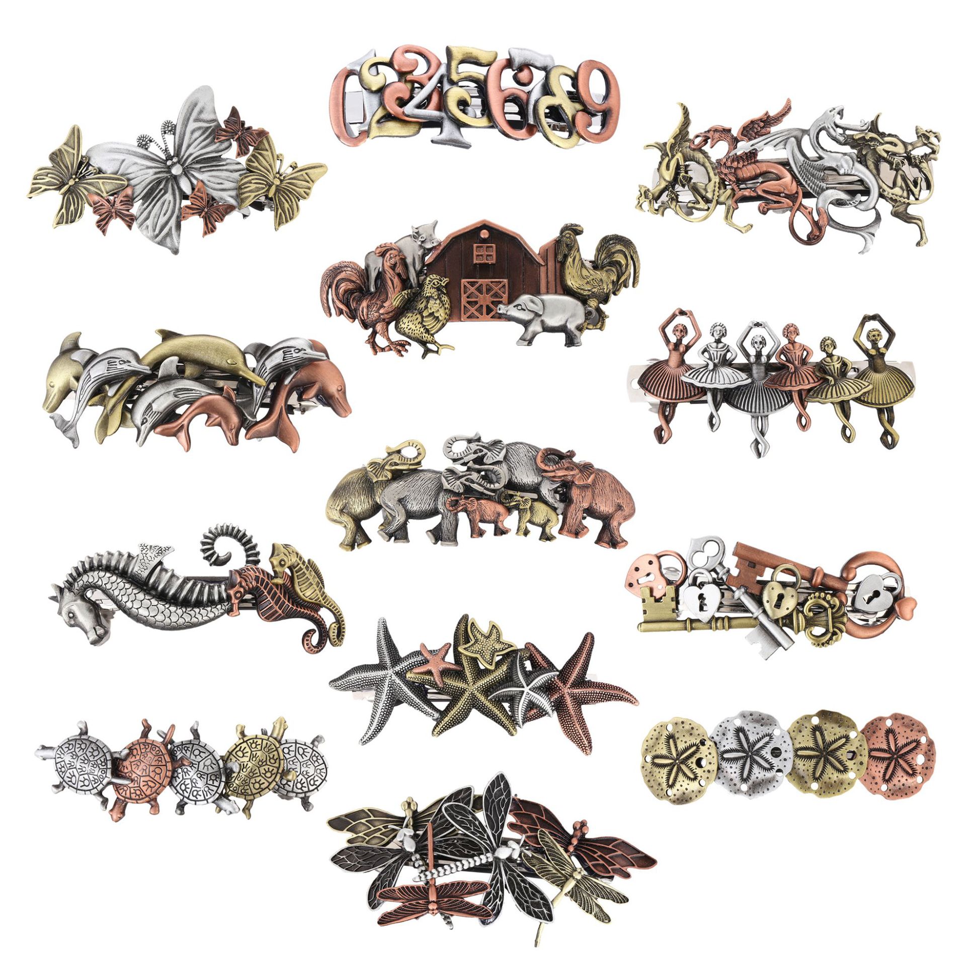 Punk Animal Letter Butterfly Alloy Plating Hair Clip display picture 4