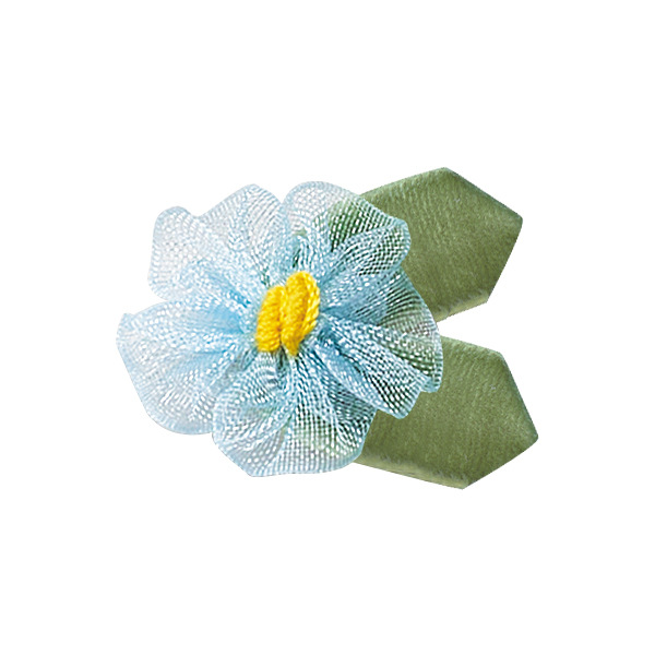 En stock poliéster cinta pequeña flor 3,2 cm amplia Ropa Accesorios DIY material de producción con hojas Cinta pequeña flor