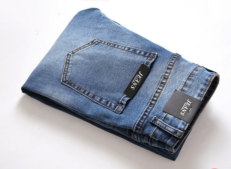 Jeans pour hommes, nouveaux pantalons en denim à jambe droite élastique, tendance et décontractés_voghion.com