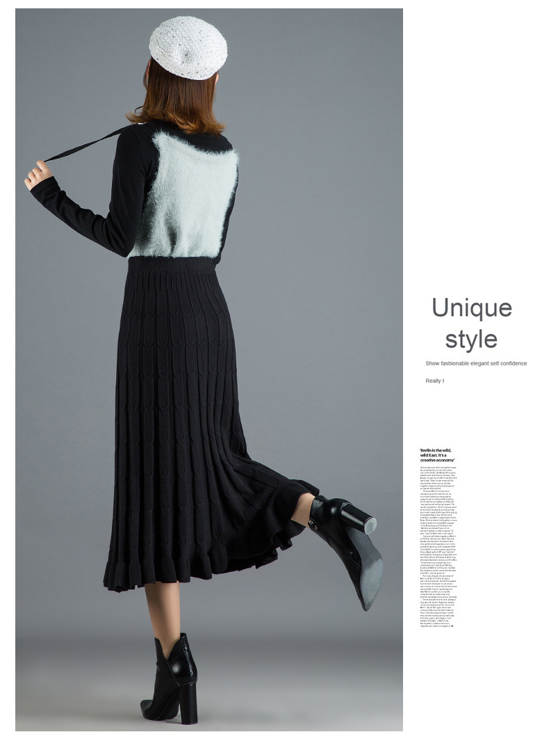 Knitted fishtail high waist woolen skirt  NSYZ19563