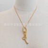 2020 new French CELIN Windwang Yibo Same September Gold Triumph Necklace Ear Rings Two -purpose Pendant