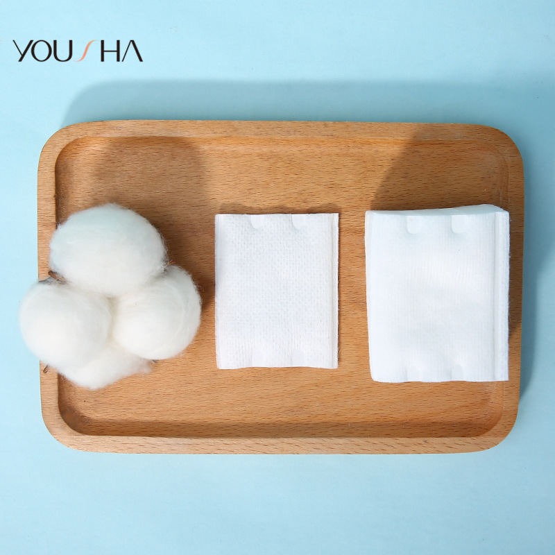 Yousha 120 piezas removedor de maquillaje de doble cara de doble efecto sándwich de algodón almohadilla de algodón cosmética fábrica al por mayor YV121