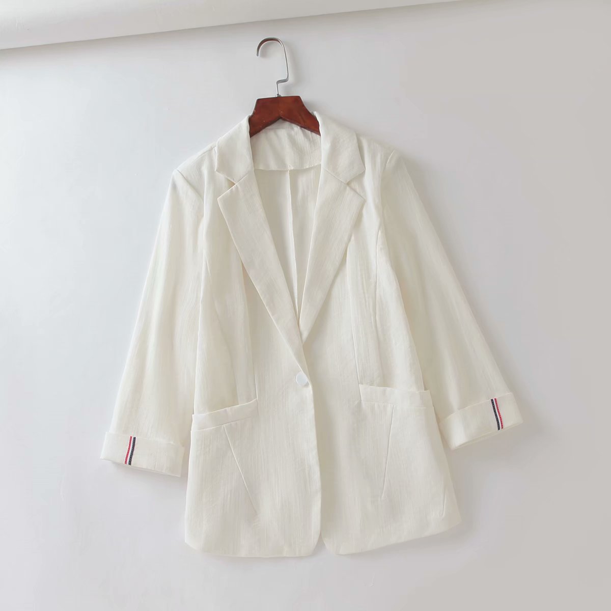 wholesale autumn slim lapel pocket curling ribbon sleeves children s small suit jacket  NSAM3548