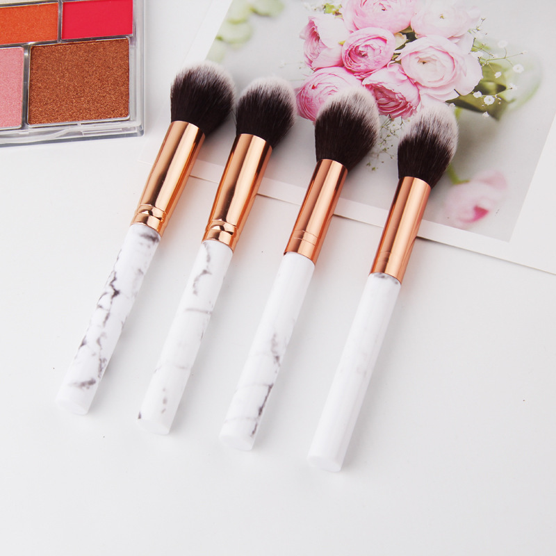 Marble makeup brush, loose powder brush, soft hair, powder blusher, honey powder, set makeup, powder, high gloss foundation make-up, brush, one pack