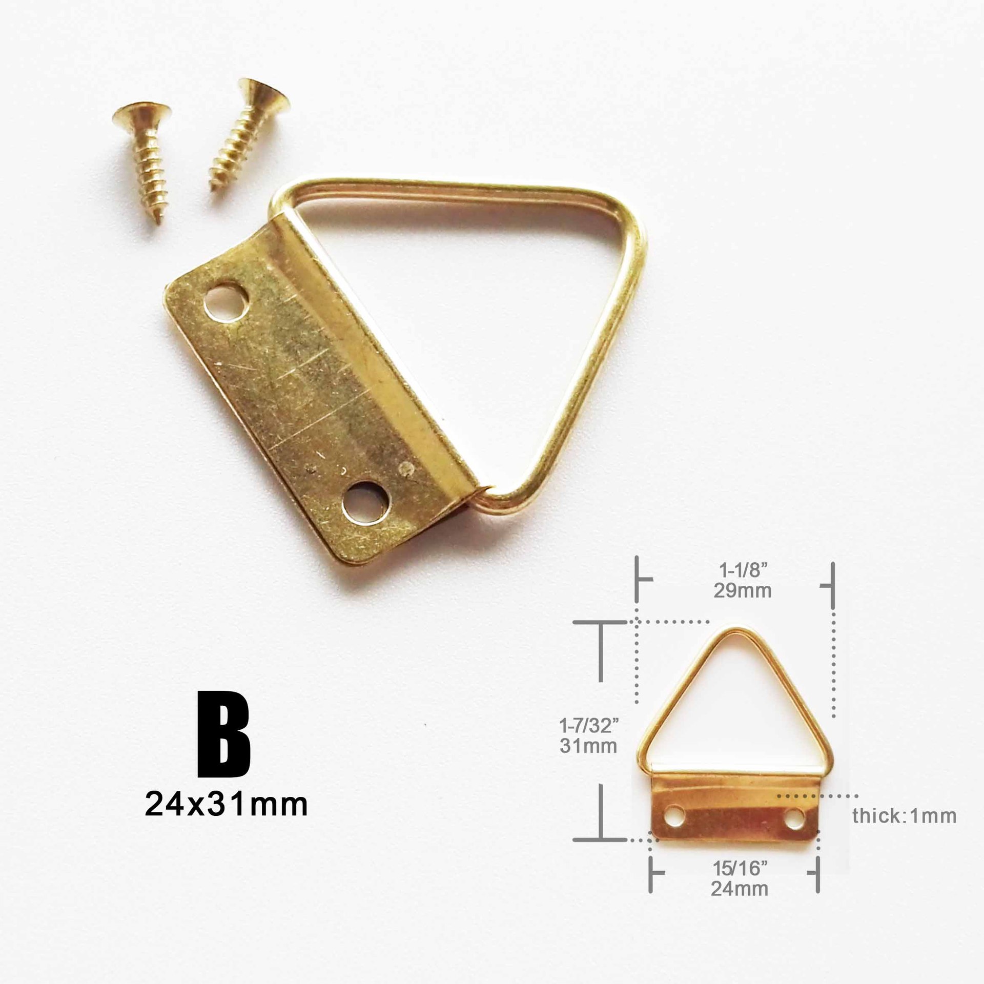 25pcs-Golden-Triangle-D-Ring-P