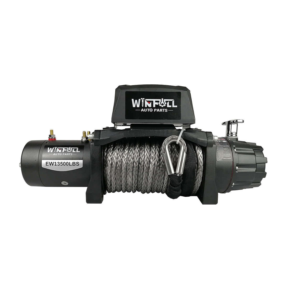 13500磅尼龙绳绞盘 越野自救电绞盘牵引葫芦12V 24V直流电动绞盘