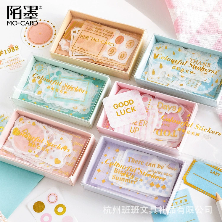 Mo Mo PET Permine Box Patch Patching Salt Salt Series Creative Fresh Handbook Diary Diary Decoration Sticker