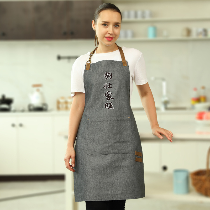 Delantal casa cocina antiincrustante lindo estilo coreano japonés moda femenina estilo nórdico trabajo adulto impresión de logotipo impreso